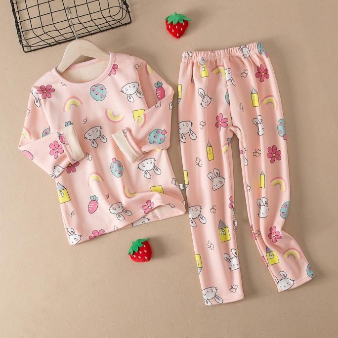 Baju tidur anak perempuan motif kelinci umur 2-7 tahun