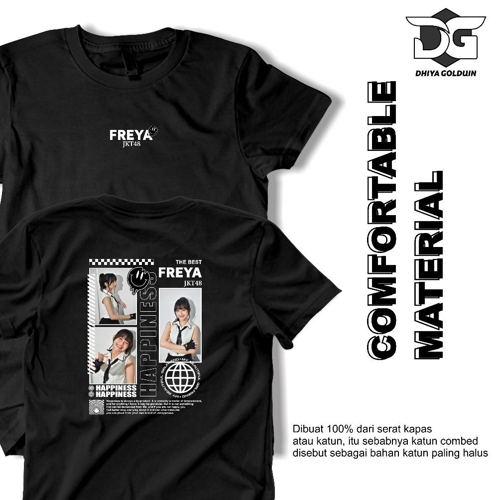 Promo  T-Shirt Kaos Freya Jkt48 New Era Freyana Jaya Wardna Baju Pria Wanita Distro Branded Original