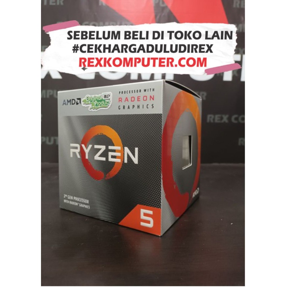 AMD RYZEN 5 3400G WITH RADEON RX VEGA 11 GRAPHICS