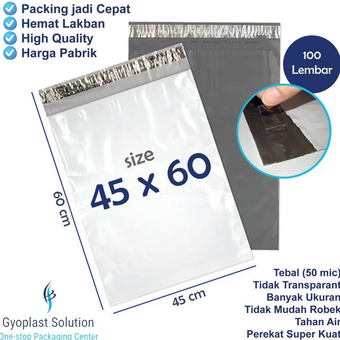 

100 pcs Polymailer 45 x 60 Kantong Plastik Perekat Online Poly Mailer