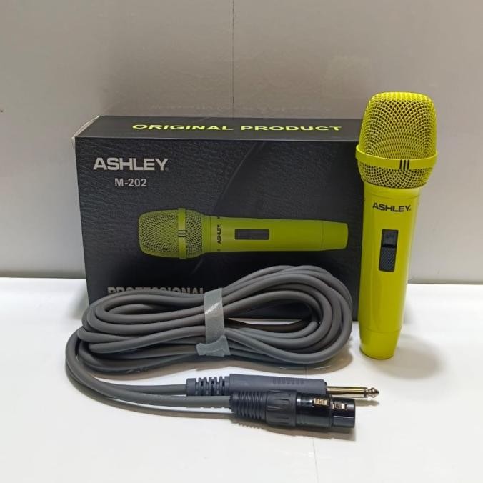 Murah Mikrofon Dynamic Ashley M 202 Microphone Kabel Ashley Original