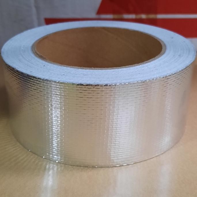 

LAKBAN ALUMINIUM SERAT ISOLASI TAHAN PANAS 2" X 25 M-ANTI SPLASH TAPE ASLI