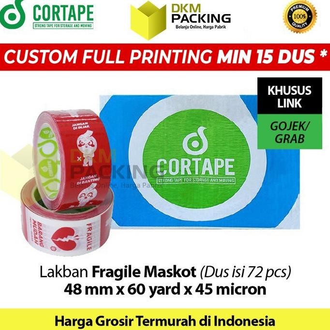 

LAKBAN FRAGILE MASCOT 48MM JANGAN DIBANTING HANDLE WITH CARE GOJEK DUS ASLI