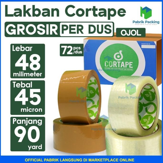 

LAKBAN CORTAPE SETARA DAIMARU - UKURAN 48MM X 90YARD 1 DUS OJOL ASLI