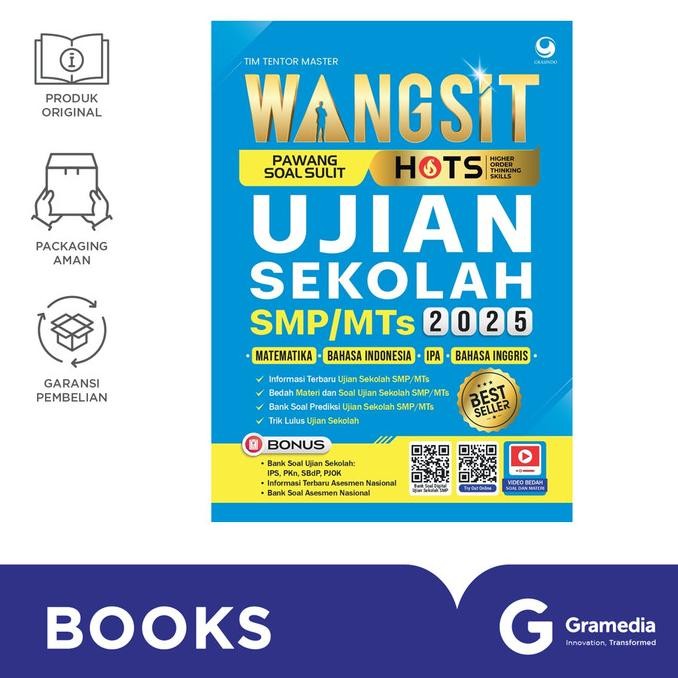 

New Gramedia Buku WANGSIT (Pawang Soal Sulit) Ujian Sekolah (US) SMP/MTs 2025