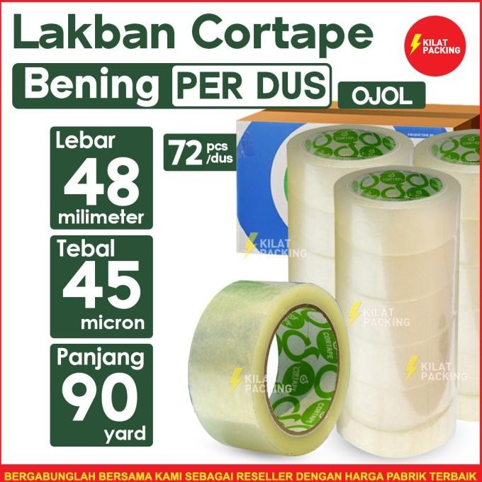

LAKBAN CORTAPE BENING 48 MM X 90 YARD 1 DUS- OJOL ASLI