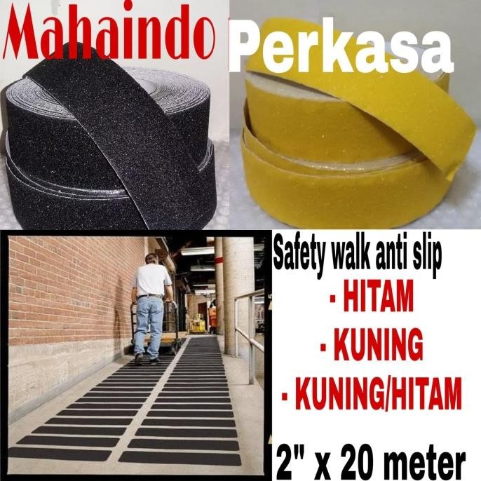 

LAKBAN ANTI SLIP / SAFETY WALK HITAM 2" X 20 METER ASLI