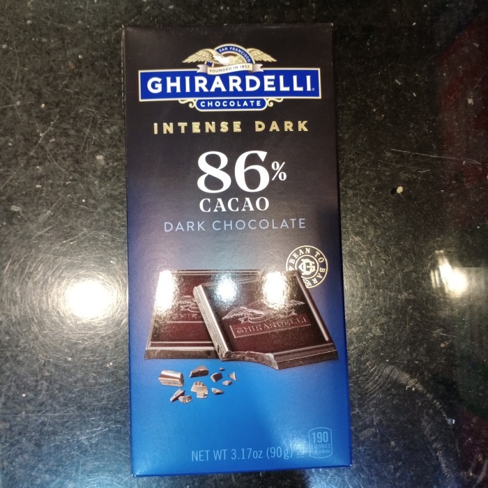 

Ghirardelli Intense Dark 86% Cacao Bar Chocolate 90g Coklat Premium