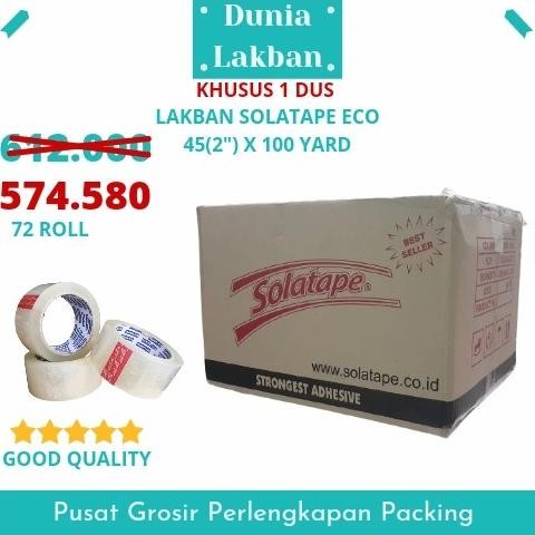 

LAKBAN BENING COKLAT SOLATAPE ECO 2" 100 YARD KUALITAS DAIMARU CARTON ASLI