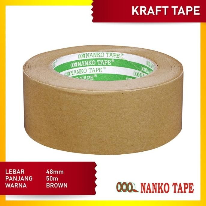 

NANKO LAKBAN KRAFT TAPE 48 MM X 50 M COKLAT - 3PCS ASLI