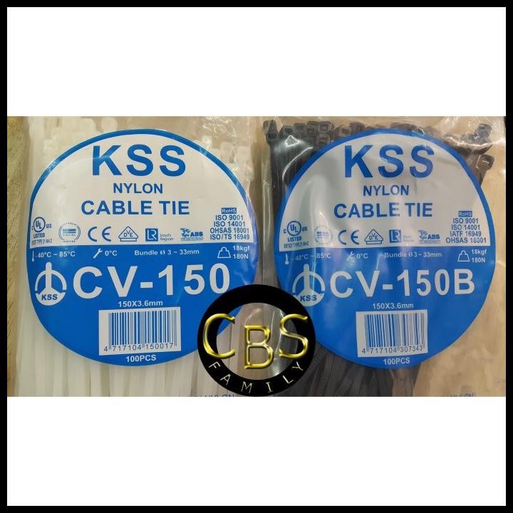 

Kss Kabel Ties 150X2,5Mm Cv150S Hitam / Insulock 15Cm Putih