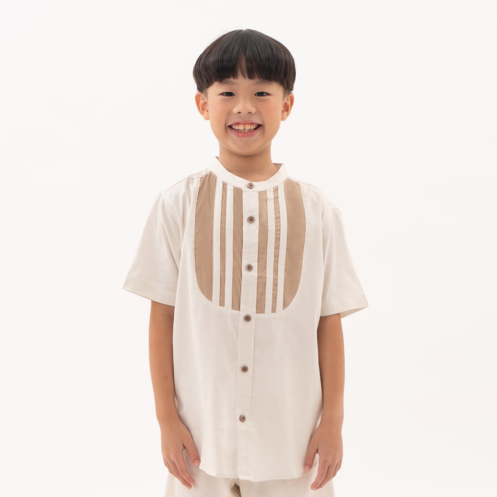 Koko Anak Pakaian Kaos Kerah Tpa Hams Pengajian Santri Pondok Bju Kancing Lakilaki Dewasa Lengan Pan