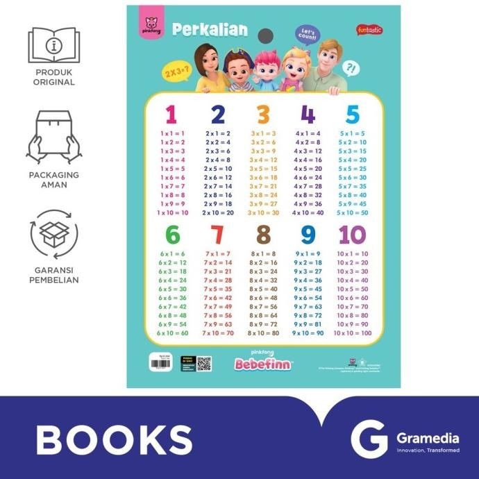 

New Gramedia Poster Bebefinn - Angka & Perkalian