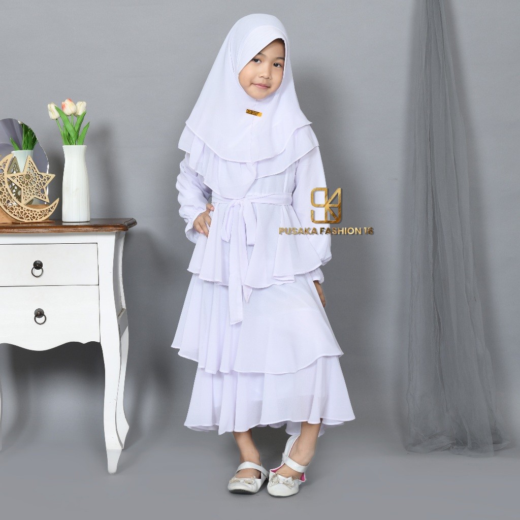 Gamis Anak Lebaran 2025 Perempuan 9 10 Tahun 5 6 Bajju Kurung Usia 11 Taun Melayu 1 Set Games Syari 