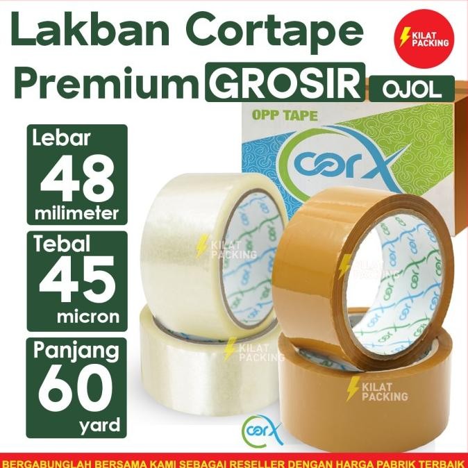 

LAKBAN CORTAPE SPEK DAIMARU - 48 MM X 60 YARD (COR-X) DUS OJOL ASLI