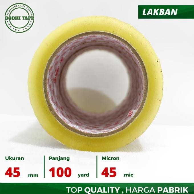 

LAKBAN BODHI BENING & COKLAT 45MM X 100YARD KHUSUS GOJEK ASLI