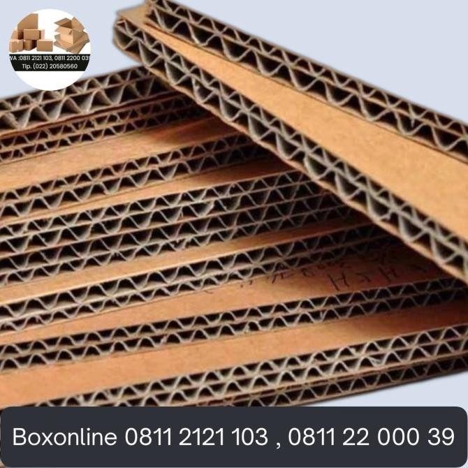 Promo 240x120 cm double wall kraft karton lembaran bflute corrugated packing