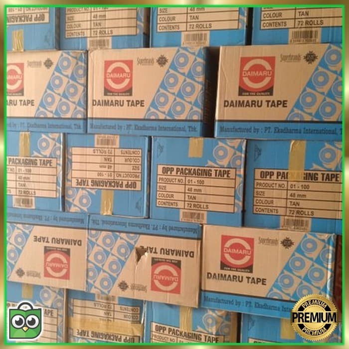 

Lem Korea Lakban Daimaru 1 Dus 48Mm X 90 Yard Isi 72 Roll Bening/ Coklat