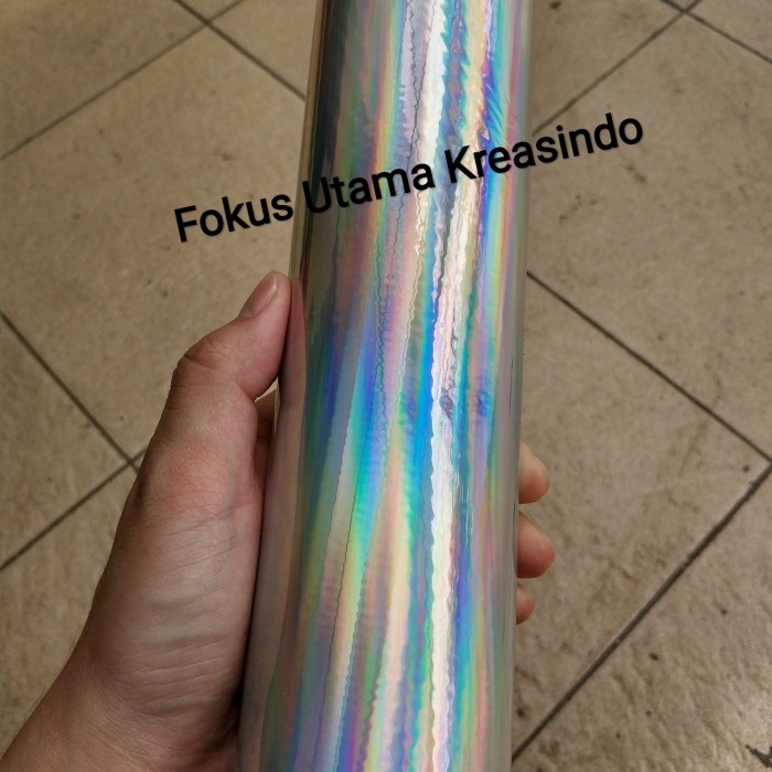 Kertas Foil / Hotprint / Hot Stamping Foil / Poly Rainbow Hologram B05