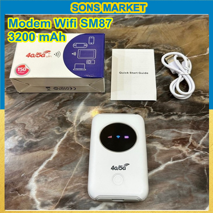 Modem Mifi Wifi SMARTCOM SM87 PRO Unlock All Operator 4G 3200mAh