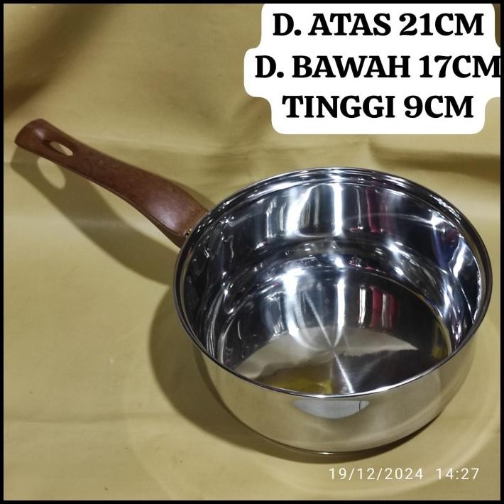 SAUCE PAN 20CM STAINLESS STEEL OXONE OX911 PANCI WAJAN PENGGORENGAN PANCI SUSU ORIGINAL