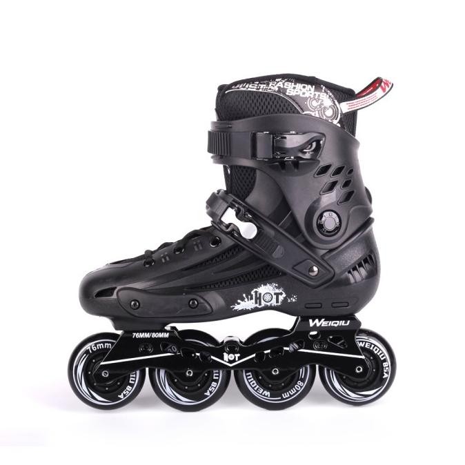 SEPATU RODA WEIQIU HOTSPOT INLINE SKATE FREESTYLE BLACK DEWASA SLALOM