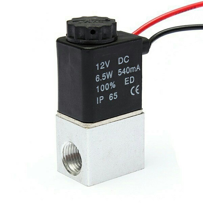 Pneumatic Valve 12V Dc Selenoid Alumunium Udara Minyak