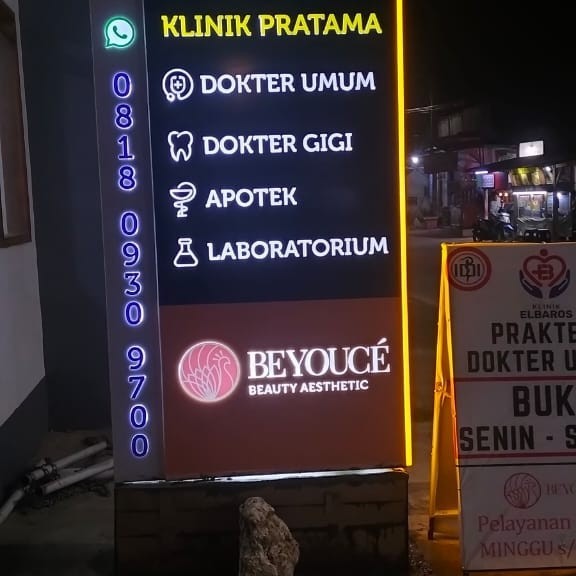 Pylon Sign Totem Huruf Timbul Neonbox Neon Box Elbaros Ready