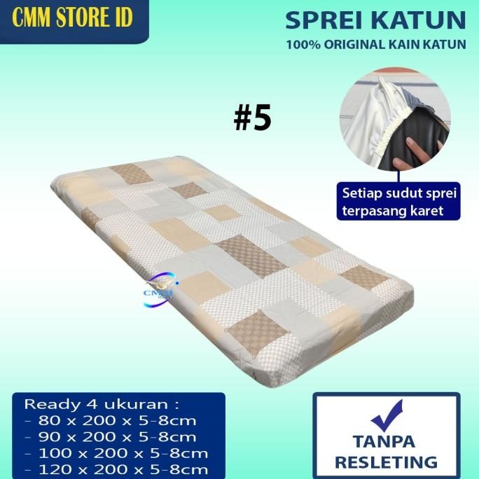 Sprei Katun Kasur Lantai Sprei Travel Bed Sprei Motif Single