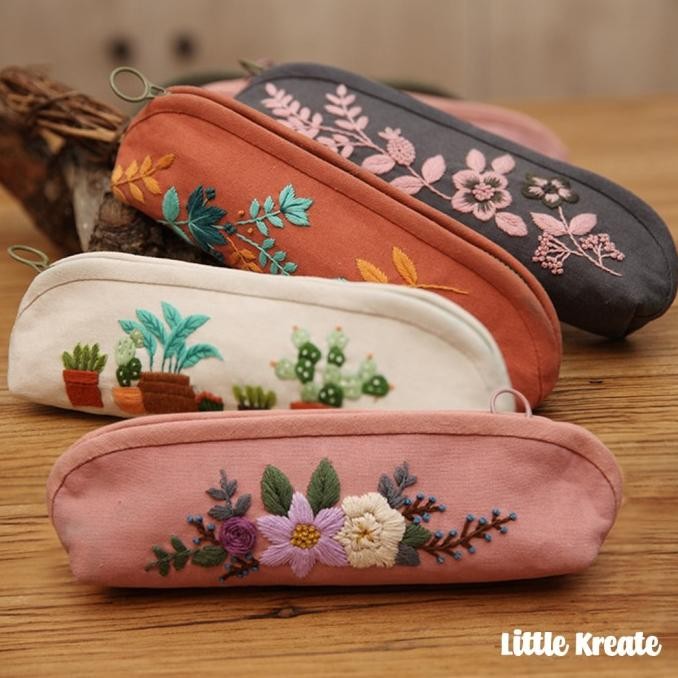 

EG#102 DIY Sulam Kotak Tempat Pensil Hand Embroidery Pencil Case