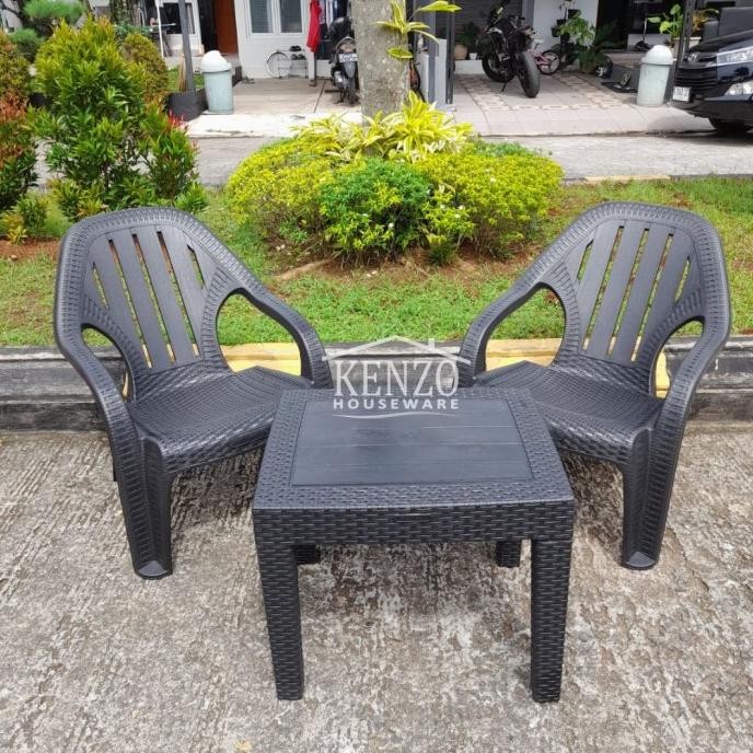 Kursi Santai Plastik Rotan Bangku Sender Teras Cafe 509 Olymplast GM