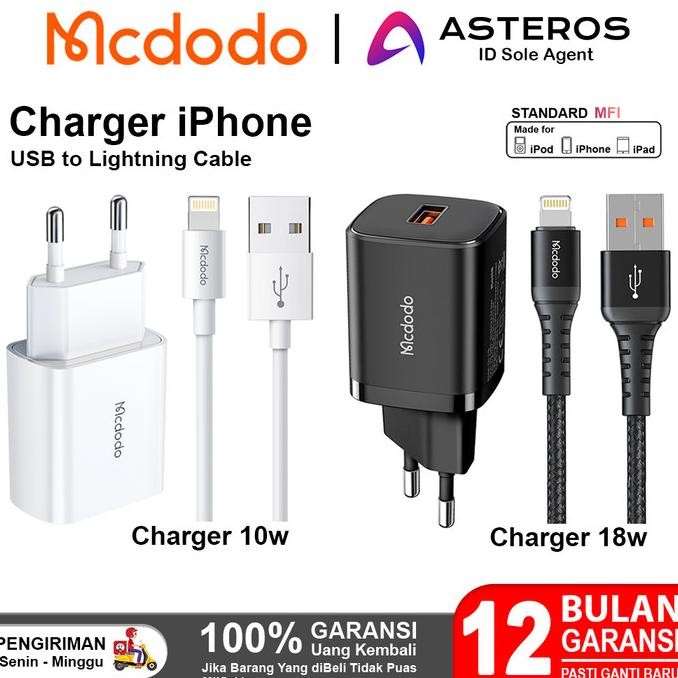 Mcdodo Charger Iphone 5 6 7 8 Xr Usb Lightning Fast Charging 10W -18W