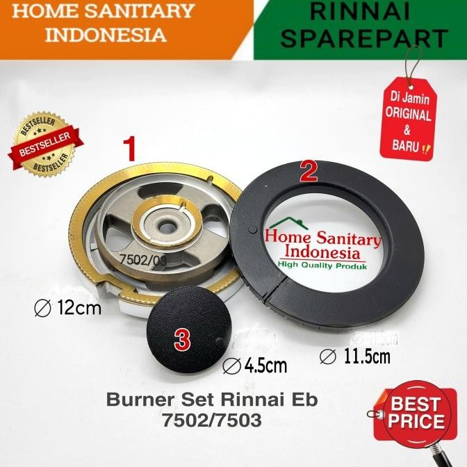 Burner Set Kompor Gas Tanam Rinnai Rb 7502 /7503 Original