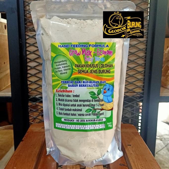 Growmax Econom Pakan Burung Bubur Loloh Anakan Lovebird Kenari Siskin