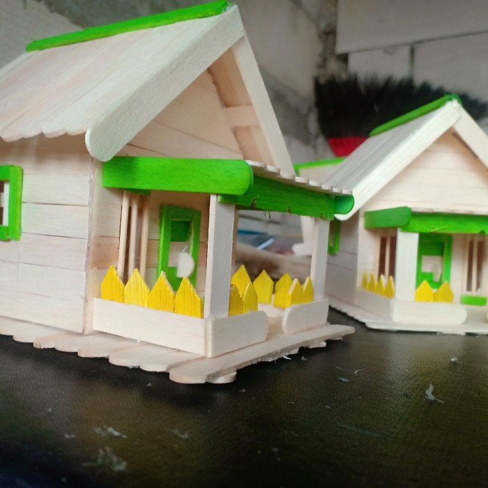 Miniatur Rumah Dari Stik Es Krim Sunda Betawi
