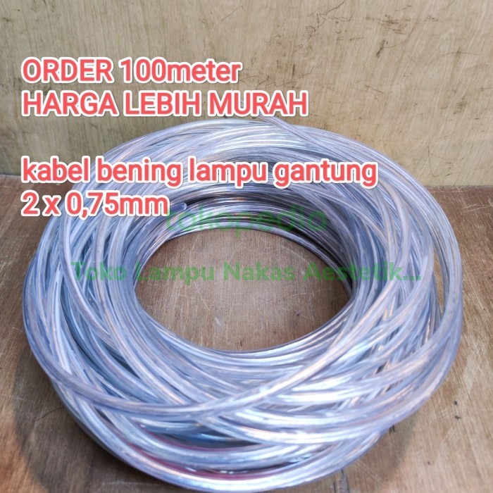 TERBATAS kabel bening lampu gantung kabel transparan lampu hias kabel lampu gan