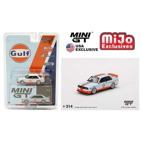 MINIGT BLISTER 314 BMW M3 E30 GULF MIJO EXCLUSIVE DIECAST MGT