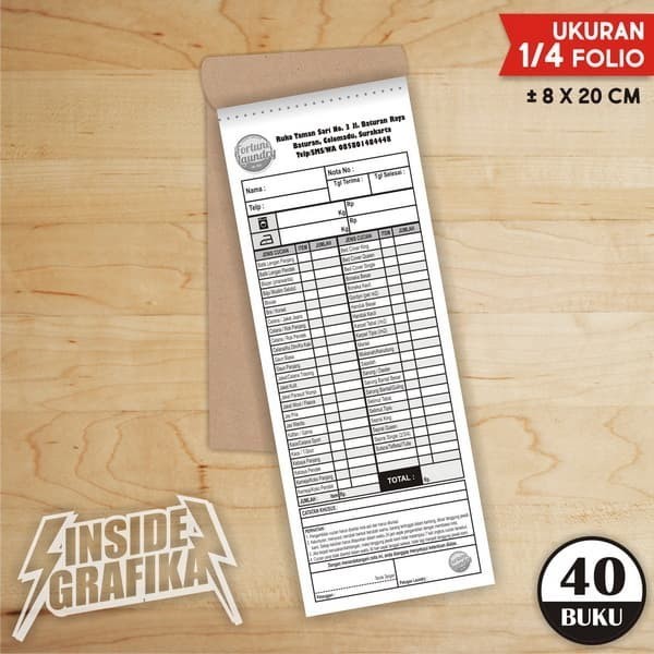 

TERBARU Terbaru Cetak Nota Rangkap 2 Ply Kwitansi Laundry Kiloan Loundry BISA GOSEND!