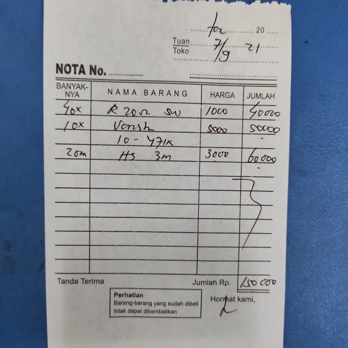 

TERBARU nota pembelian 150,000 HOT SALE!