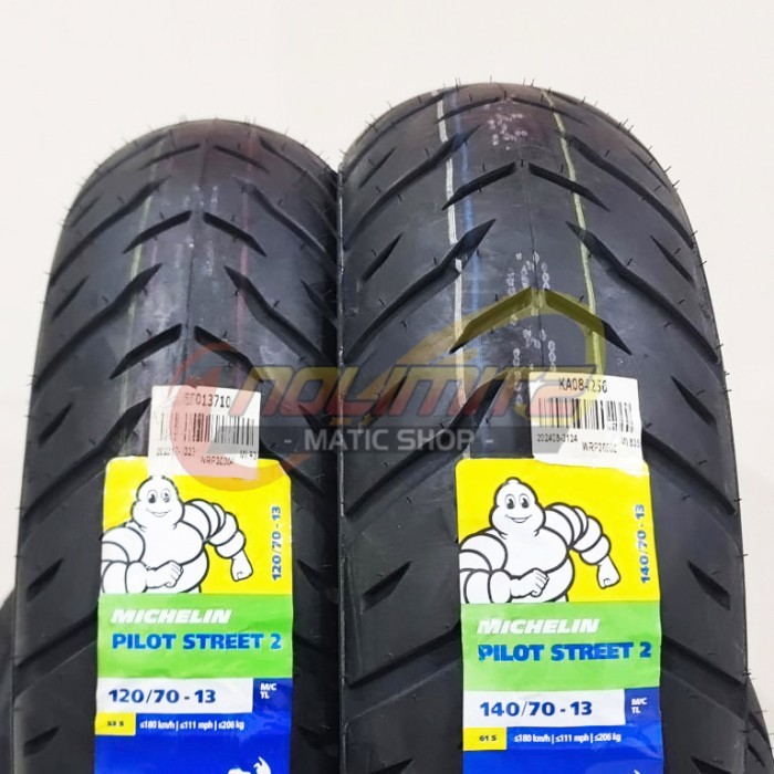 Ban Motor Michelin Pilot Street 2 Depan Belakang 120/70 - 13 & 140/70 - 13 Nmax