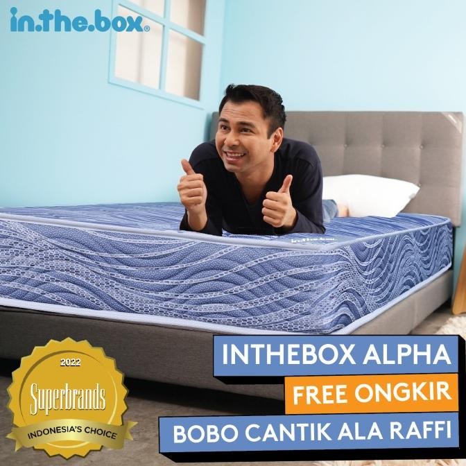 Kasur Spring Bed In The Box Alpha - Free Bantal