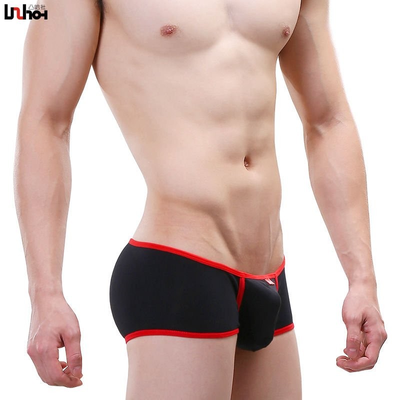Sexy Underwear Factory Black Men's Underwear Wholesale Bag 3D14004Sexy Boxer Shorts UzHot Men's X2SL
