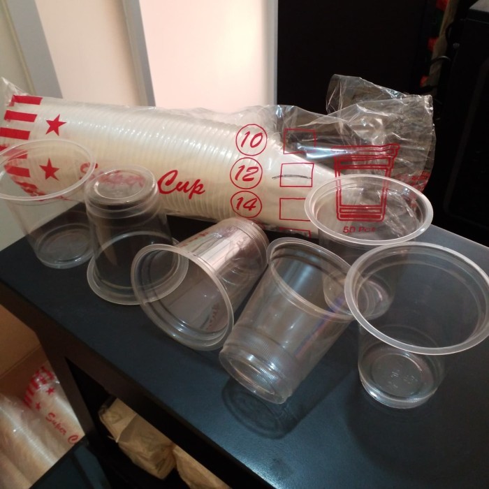 Cup / Gelas Plastik 12 Oz Bening