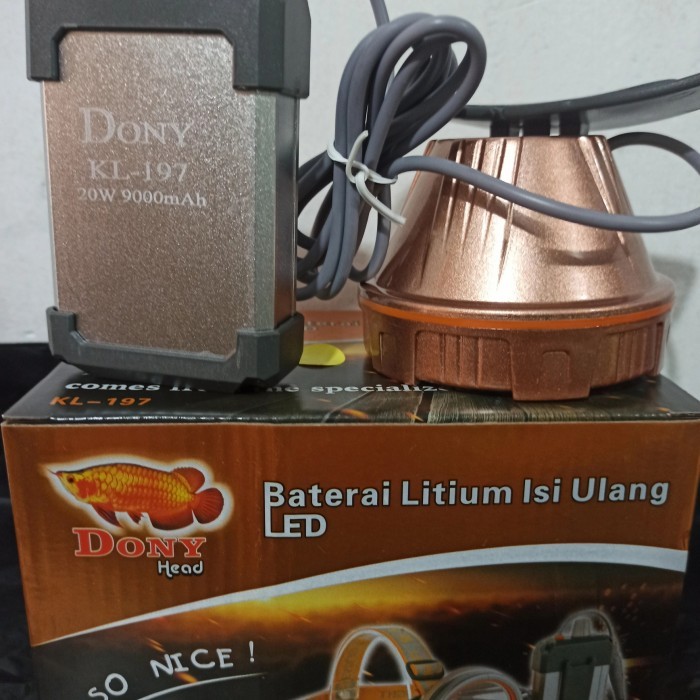 SENTER KEPALA DONY KL 197 LED 20 WATT KUNING
