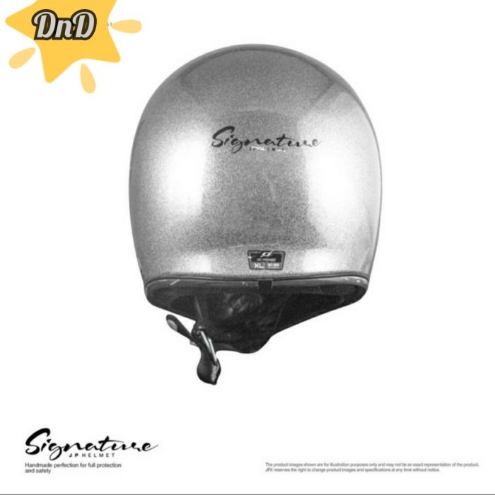 Helm Jpx Retro Classic Cakil Signature Solid Silver Gloss