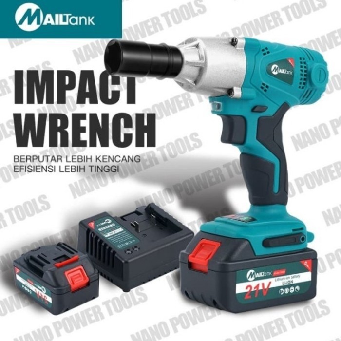 Terbatas MAILTANK 21 V Impact Wrench Cordless BOR PMBUKA BAUT