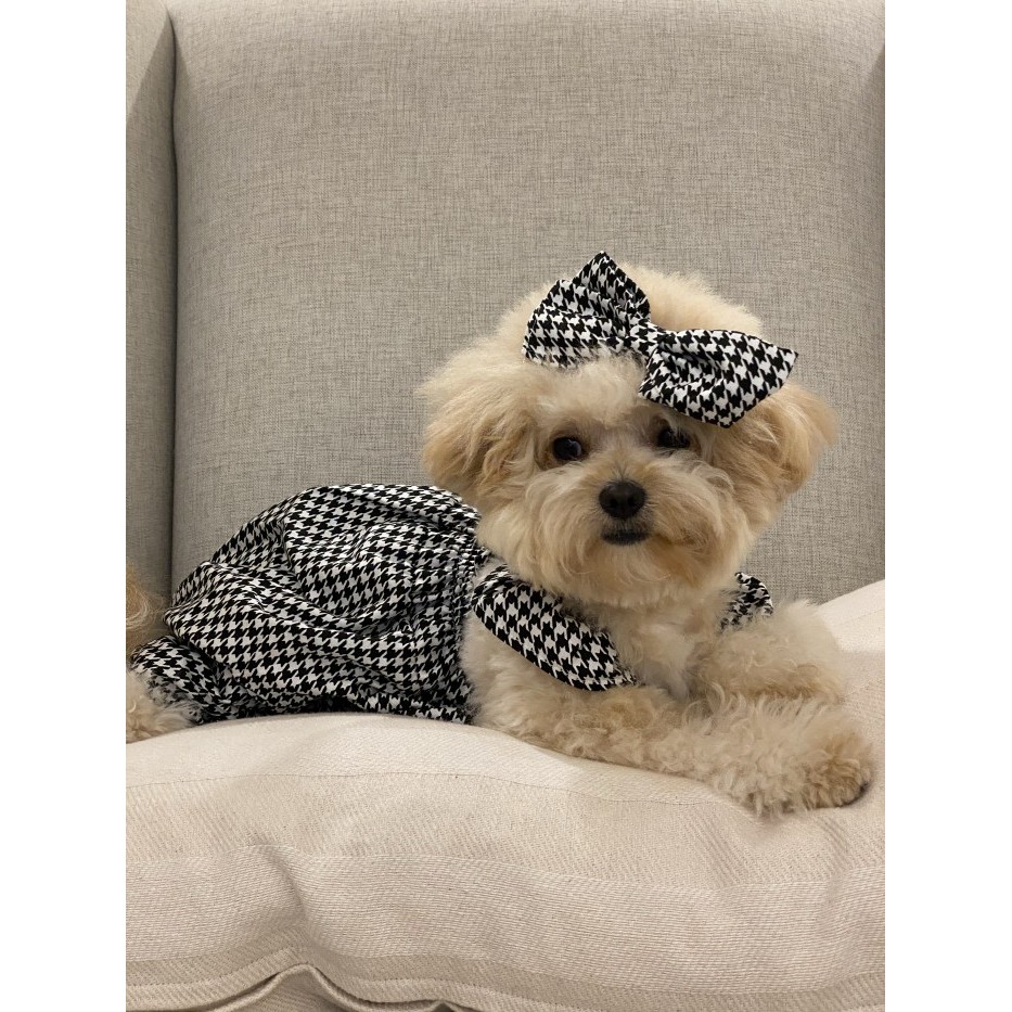 baju anjing poodle jumpsuit houndstooth free pita pawpawsome projects