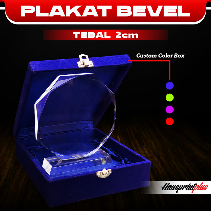 Plakat Akrilik Bevel Tebal 2cm ( plakat diamond tebal 20mm )