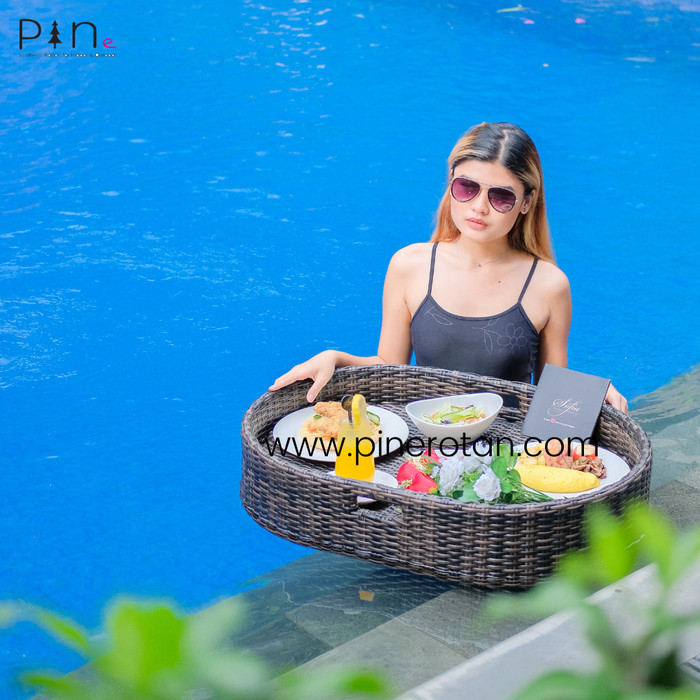 Floating Breakfast / Nampan Apung Rotan - Toba Floating Tray