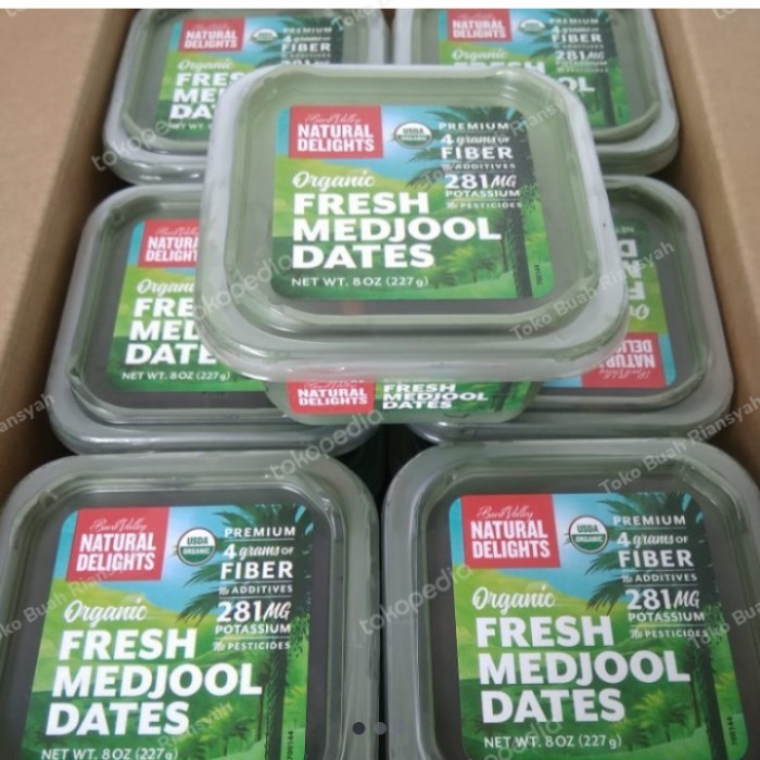 

kurma medjool natural delights USA organik premium Dates 227 gr pack